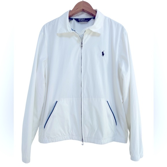 Polo Ralph Lauren Men’s White Windbreaker Size Large - Picture 1 of 9